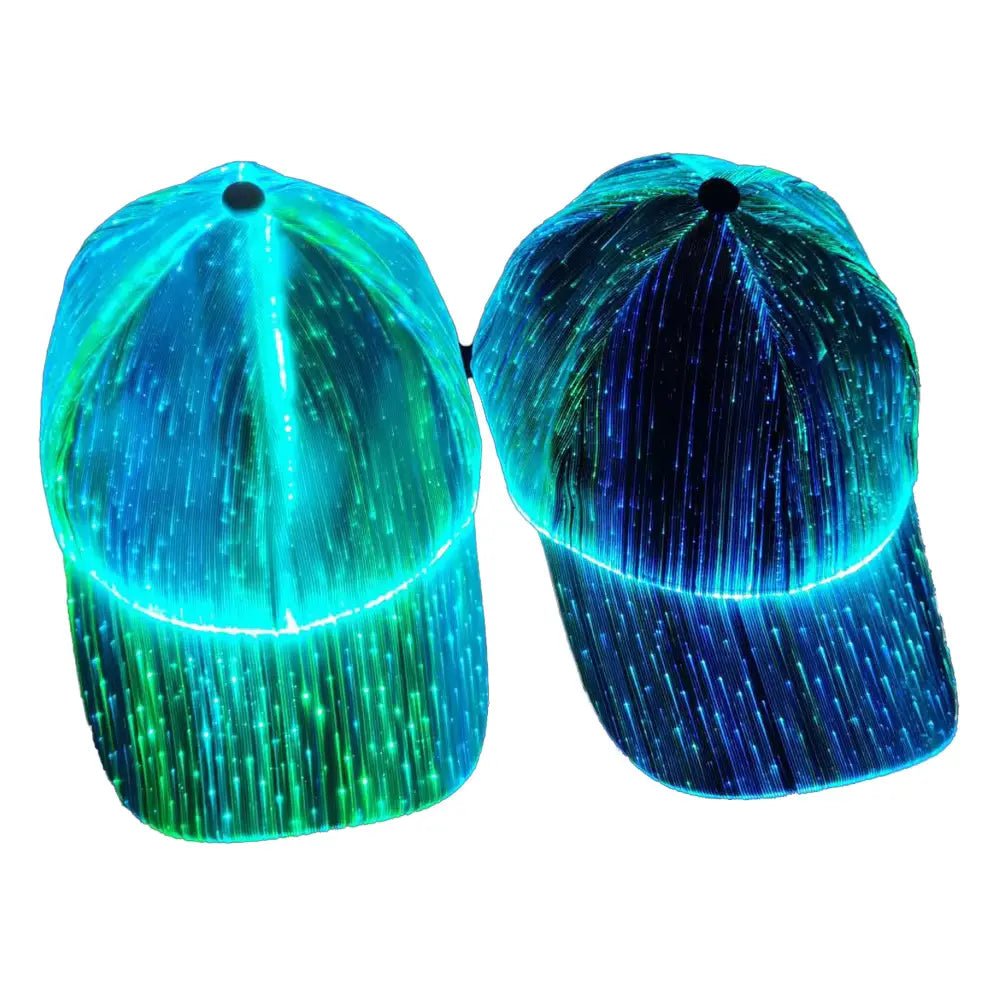 LED Fiber Optic Cap Luminous LED Light Baseball Cap for Disco Club Party 1 pc - AUXA STORE